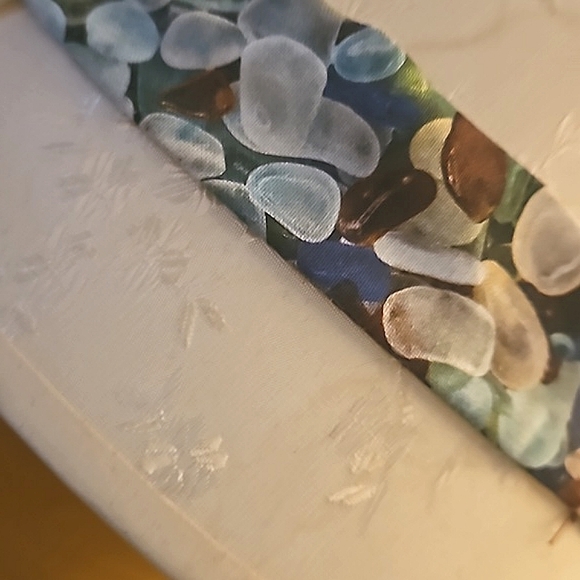 1940s Italy marked " handmade pottery lamp and Free- eyelet handcrafted shade - Picture 13 of 14